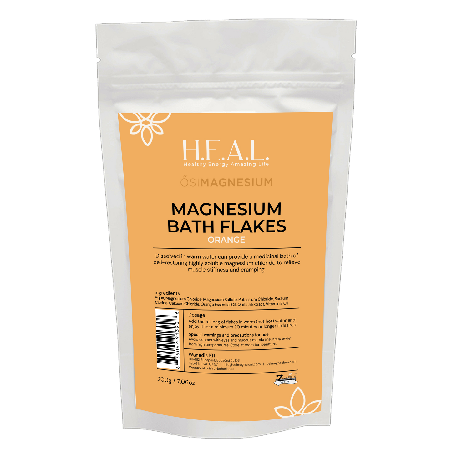 ŐSIMAGNESIUM Bath Flakes with Orange Essential Oil