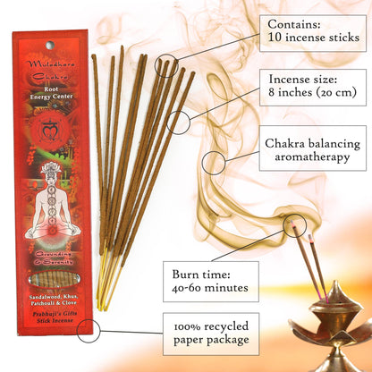 Incense Sticks Root Chakra Muladhara - Grounding and Serenity