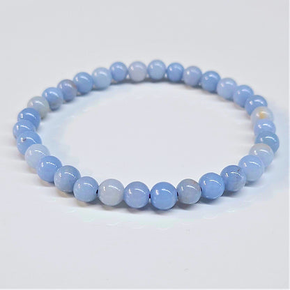 Angelite Beaded Bracelet 6mm