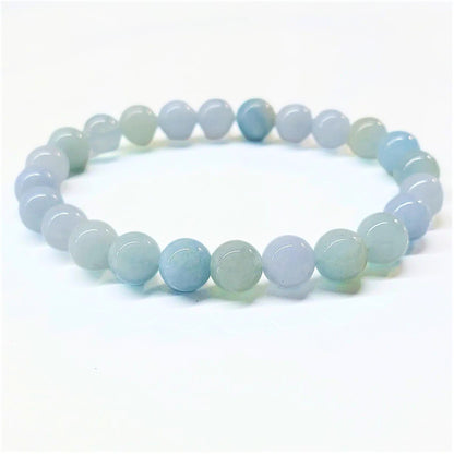 Aquamarine Beaded Bracelet 8mm