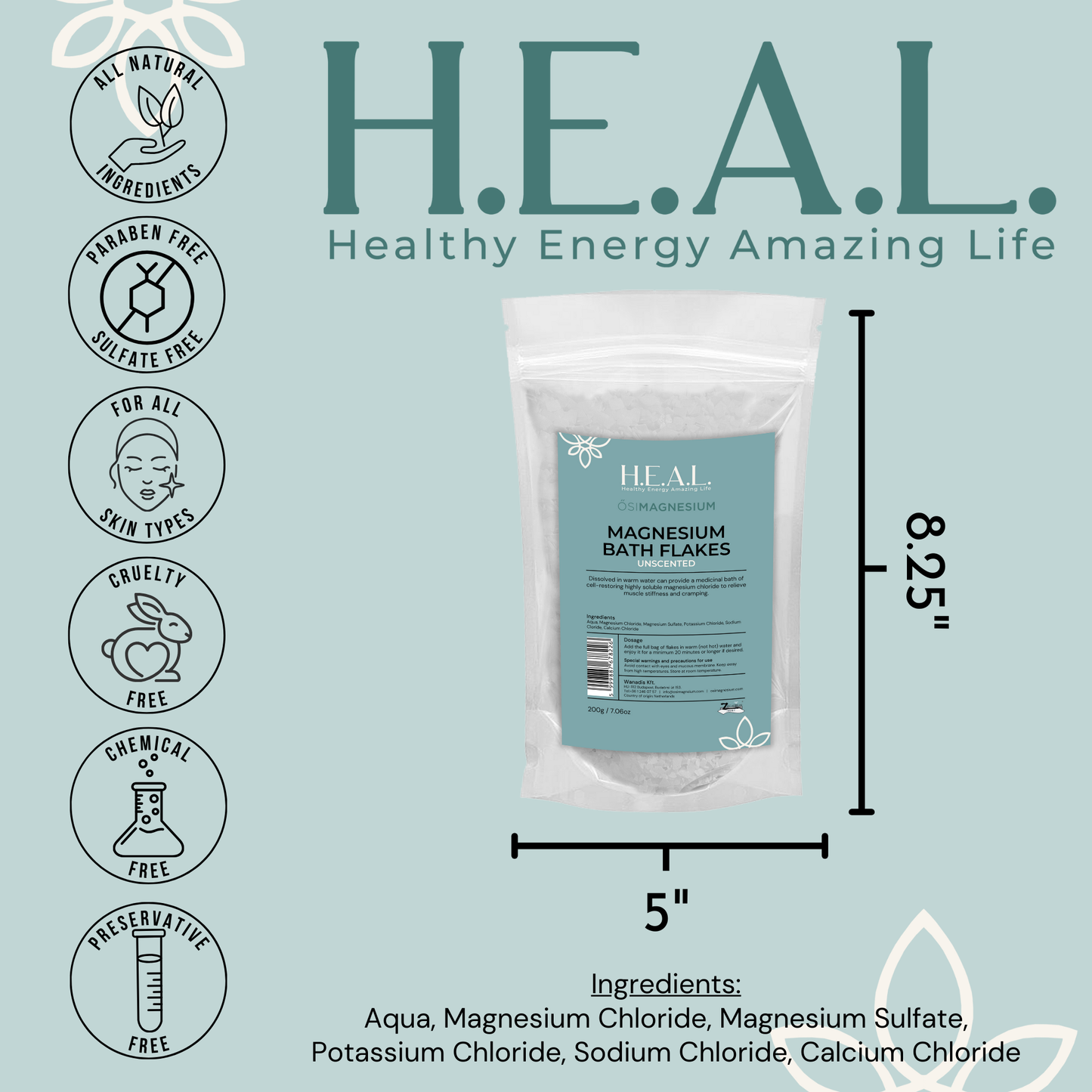 ŐSIMAGNESIUM Bath Flakes - 7oz