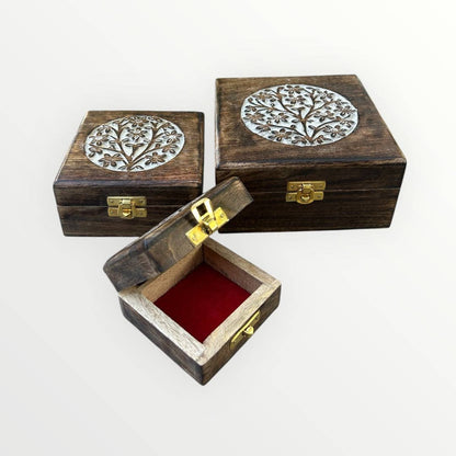 Wooden Tree Box with Latch: Small