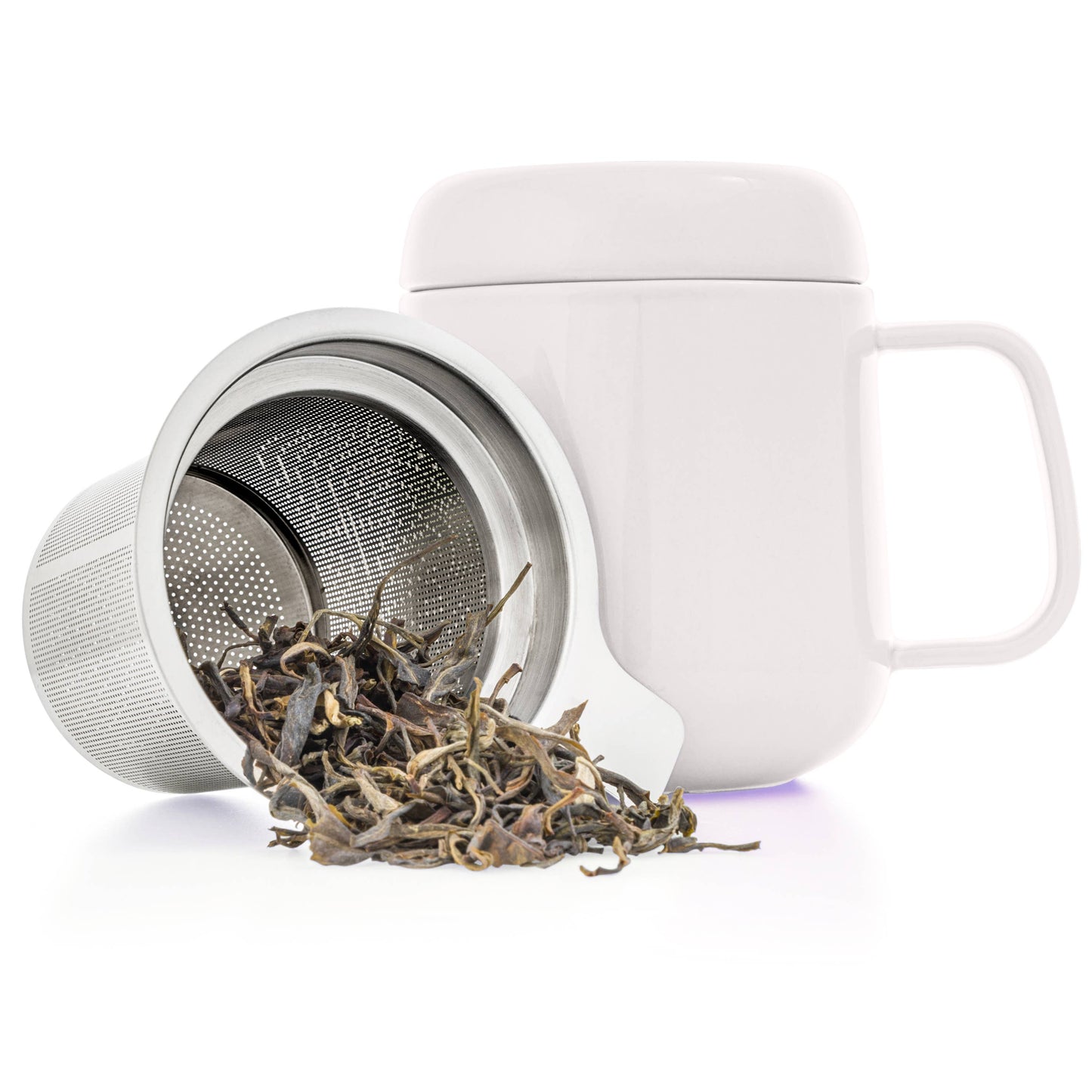 Black Porcelain Mug Cup With Infuser