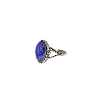 Lapis Stone Sterling Silver Ring: 6