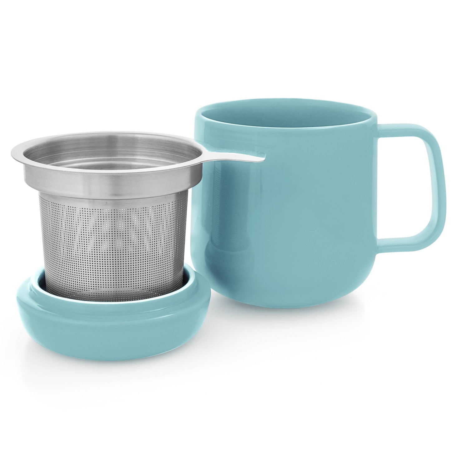 Black Porcelain Mug Cup With Infuser