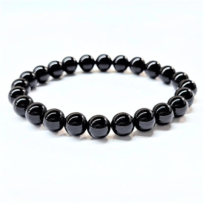 Black Tourmaline Beaded Bracelets 8mm