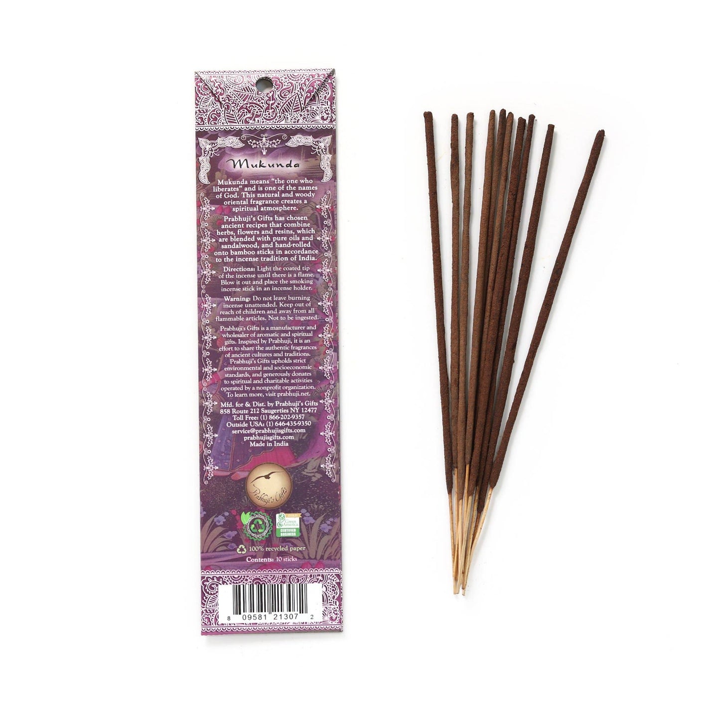Incense Sticks Mukunda - Patchouli and Spices