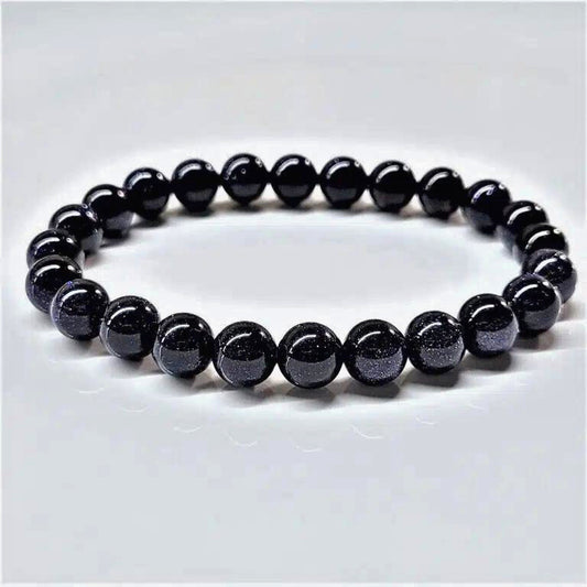 Blue Goldstone Beaded Bracelets 8mm