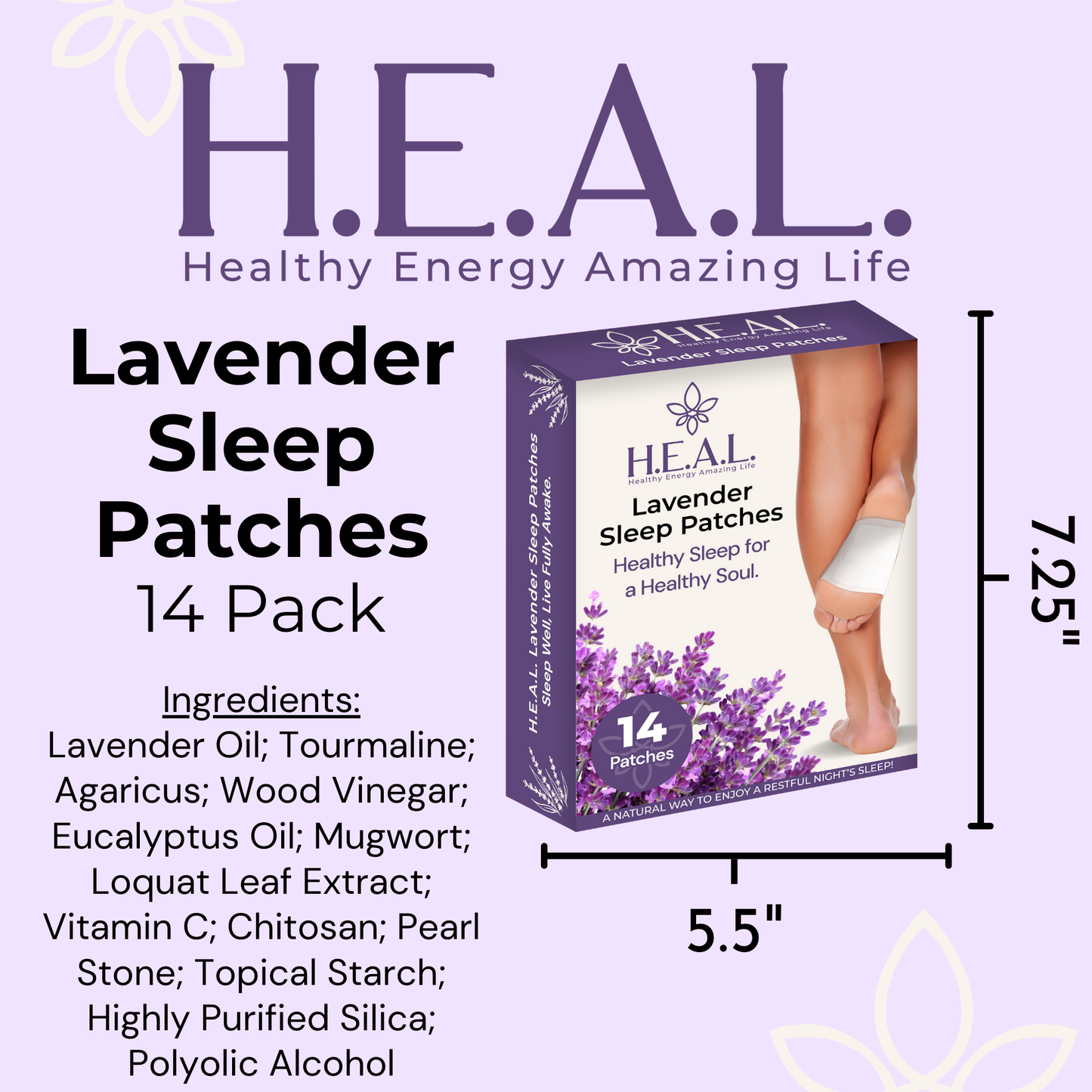 Bodytox Lavender Sleep Patches: 2-Pack