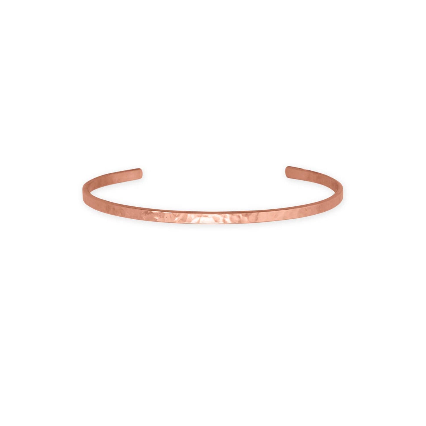 3.2mm Hammered Solid Copper Cuff Bracelet