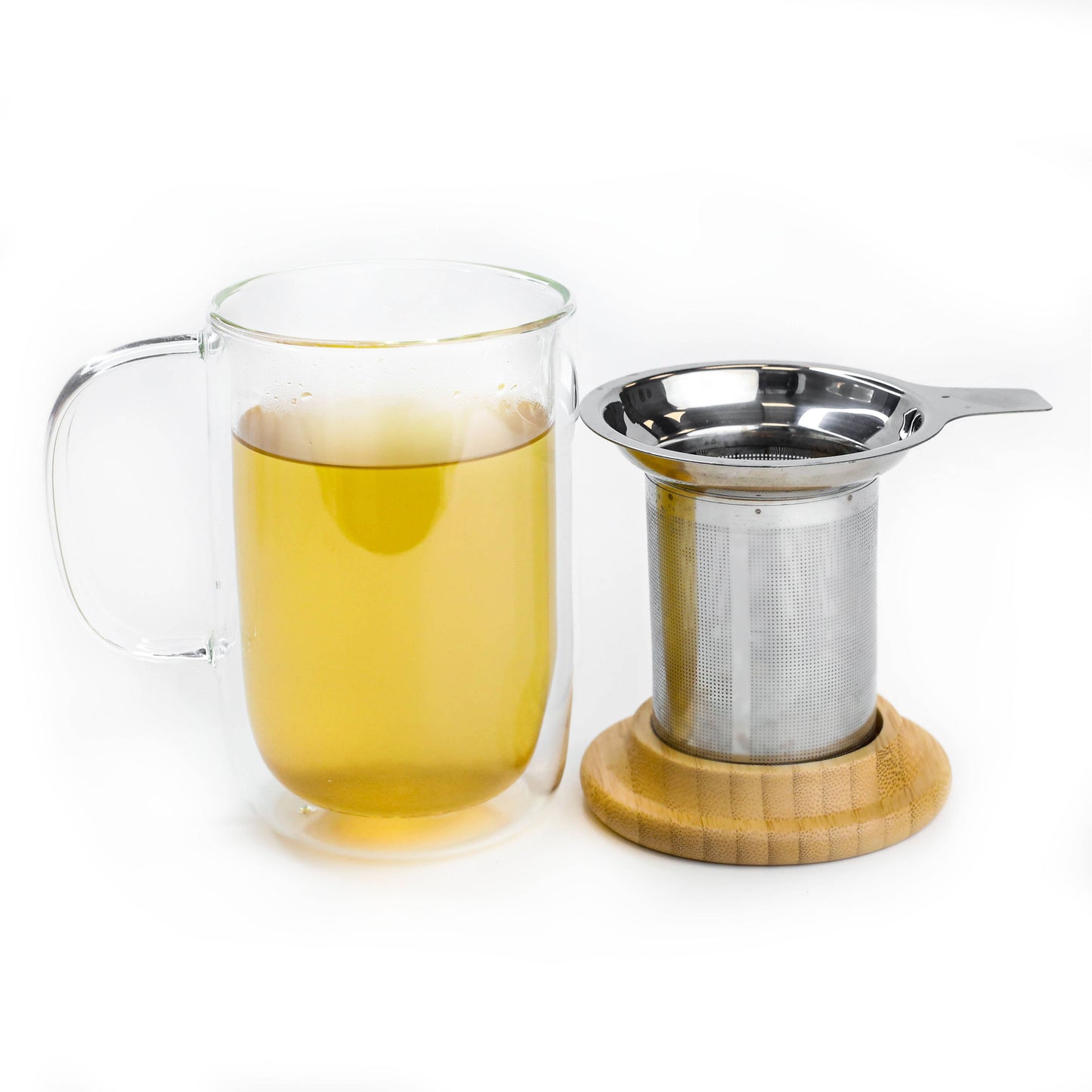 Venus Double Wall Glass Cup With Infuser