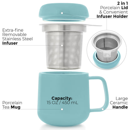 White Porcelain Mug Cup With Infuser