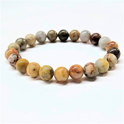 Crazy Lace Agate Beaded Bracelets 8mm