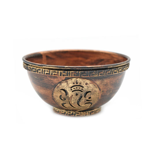 Copper Smudge Bowl (4 in.) - Ganesha