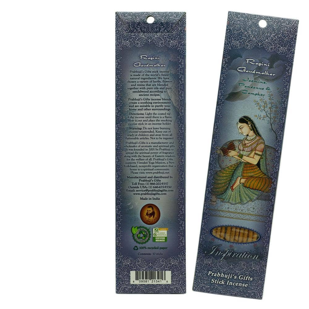 Incense Sticks Ragini Gaudmalhar - Jasmine, Pandanus, Camphor - Inspiration