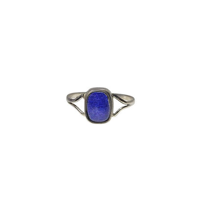 Lapis Stone Sterling Silver Ring: 8