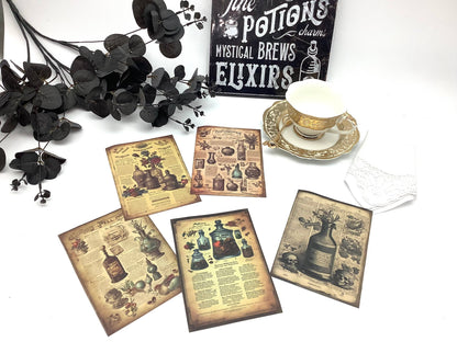 Potions Spells with Black Tea Pyramid
