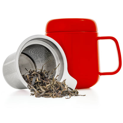 Lime Porcelain Infuser Mug