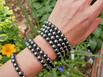 Hematite Beaded Bracelets 8mm