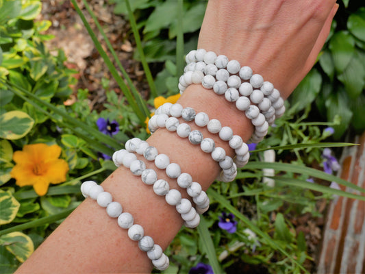 Howlite Beaded Bracelets 8mm