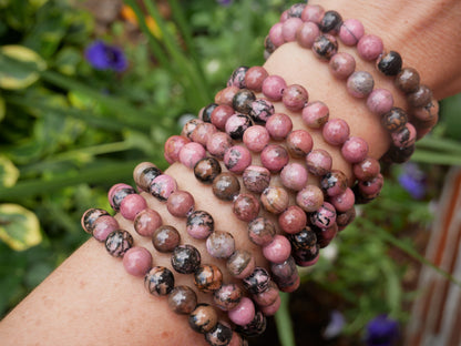 Rhodonite Beaded Bracelets 8mm