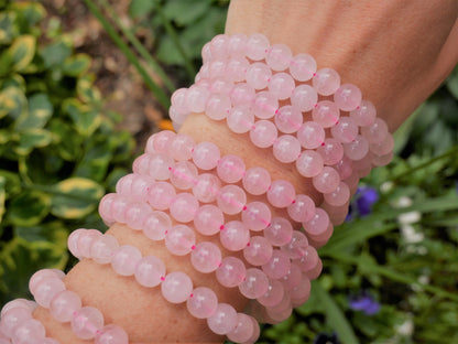 Rose Quartz Beaded Bracelet 8mm