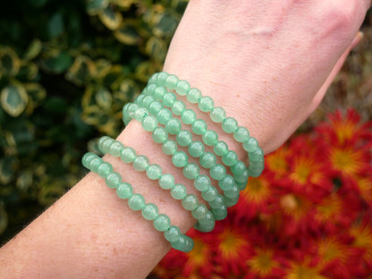 Green Aventurine Beaded Bracelets 6mm