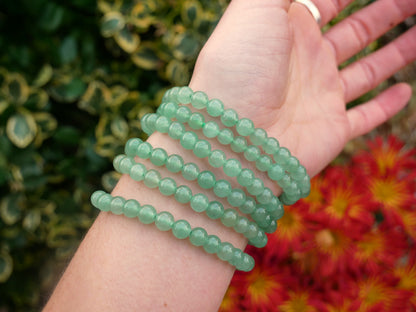 Green Aventurine Beaded Bracelets 6mm