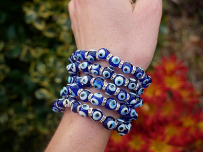 Evil Eye Beaded Bracelet 8mm