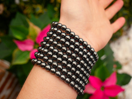 Hematite Beaded Bracelets 6mm