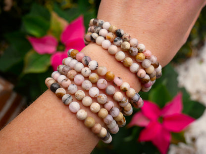 Pink Opal Beaded Bracelets 6mm