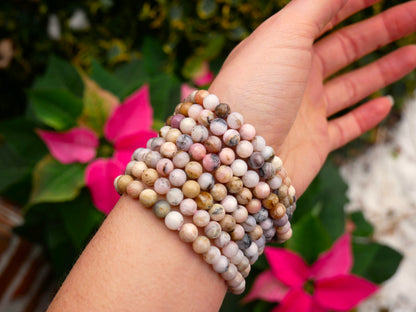 Pink Opal Beaded Bracelets 6mm