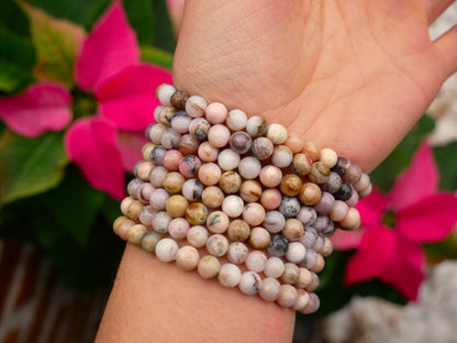 Pink Opal Beaded Bracelets 6mm