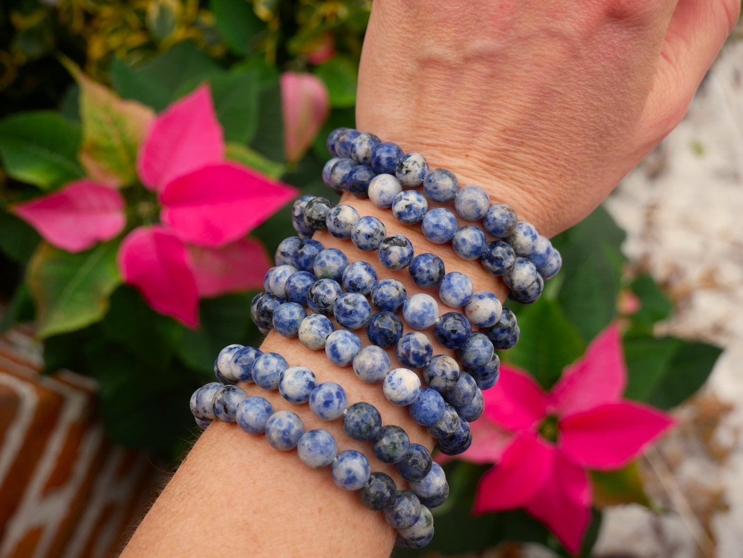 Sodalite Beaded Bracelet 8mm