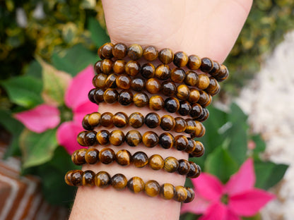 Tiger Eye Beaded Bracelets 8mm