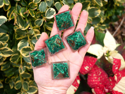 Malachite Orgonite Pyramids