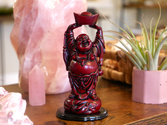 Happy Buddha Red Statue