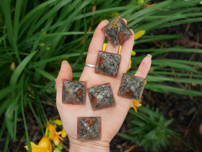 Pyrite Orgonite Pyramids