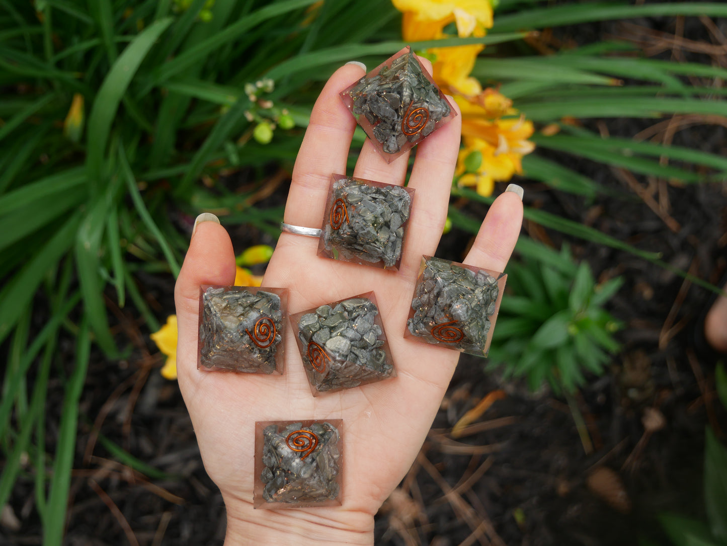 Pyrite Orgonite Pyramids