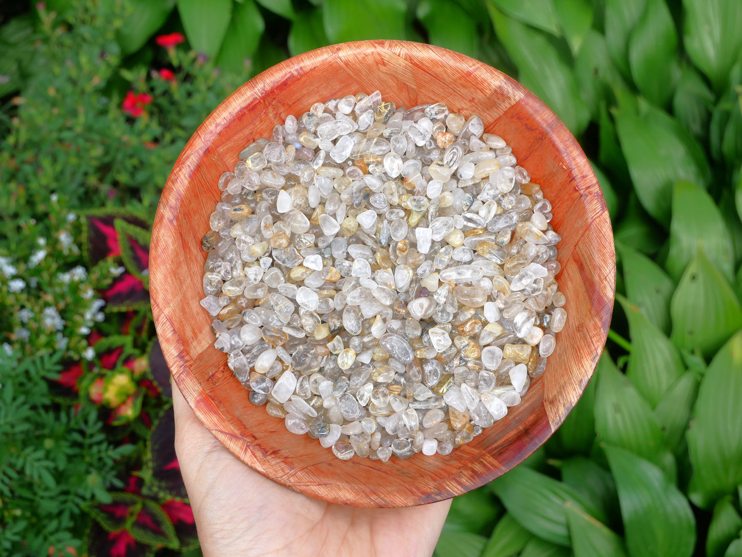 Rutilated Quartz Mini Stones - 1 LB