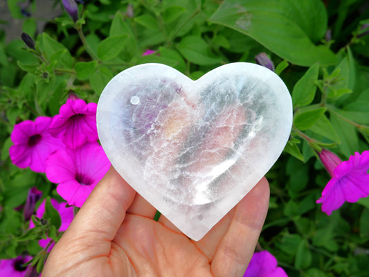 Selenite Heart Incense Holder