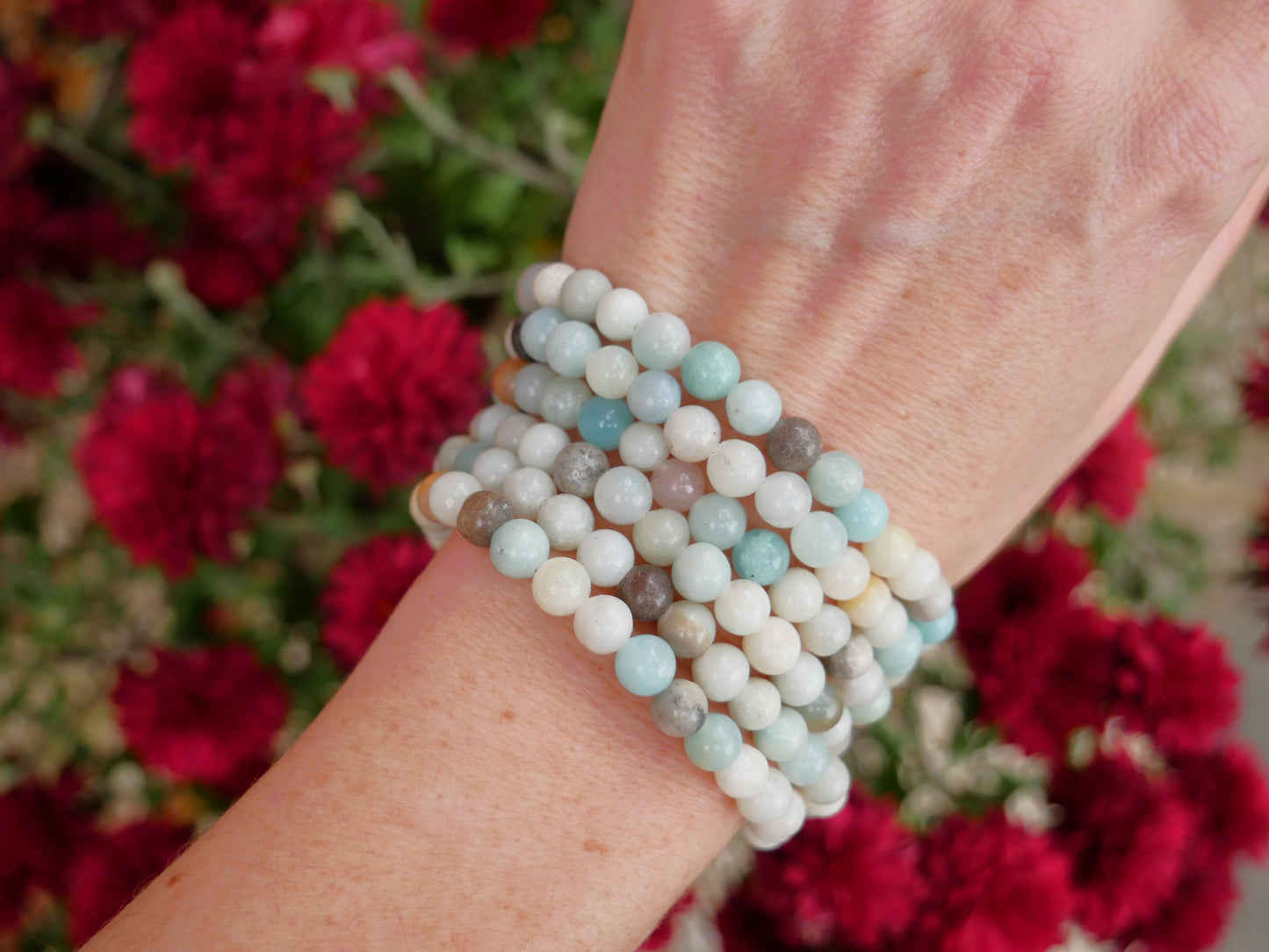 Amazonite Beaded Bracelet 6mm