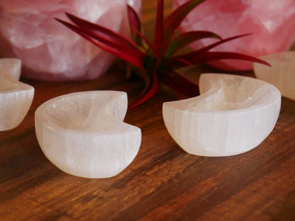 Selenite Moon Bowl
