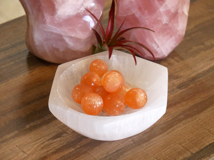 Selenite Bowl Hexagon