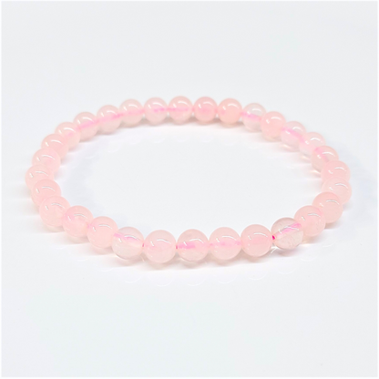 Rose Quartz Beaded Bracelet 6mm