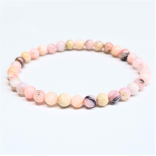 Pink Opal Beaded Bracelets 6mm