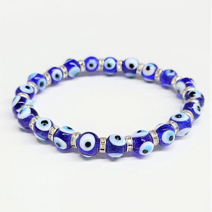 Evil Eye Beaded Bracelet 8mm