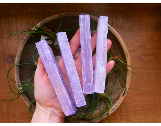 Selenite Purple Sticks