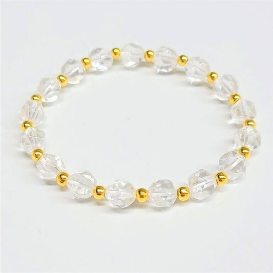 Quartz Faceted Beaded Bracelets 8mm