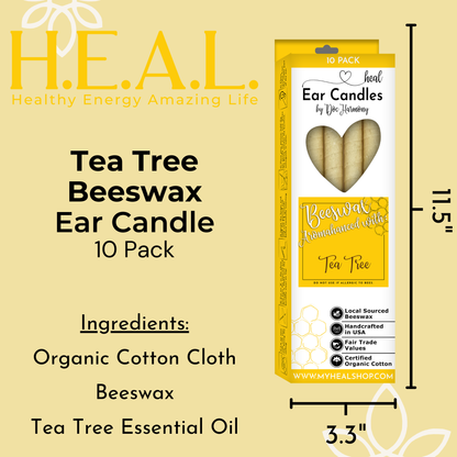Tea Tree Beeswax Ear Candles by Doc Harmony: 2-Pack